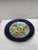French Majolica plate Onnaing Circa 1890. flowers and blackberries.