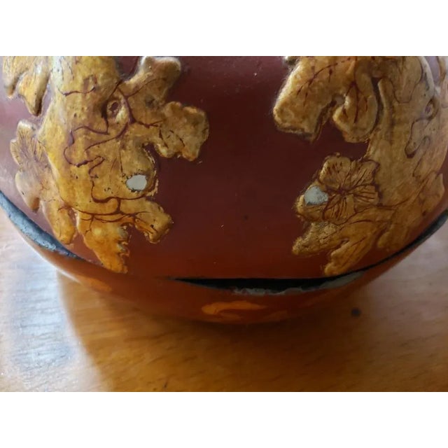 Late 19th Century Chinese Lacquerware Melon-Form Presentation Box For Sale - Image 10 of 12