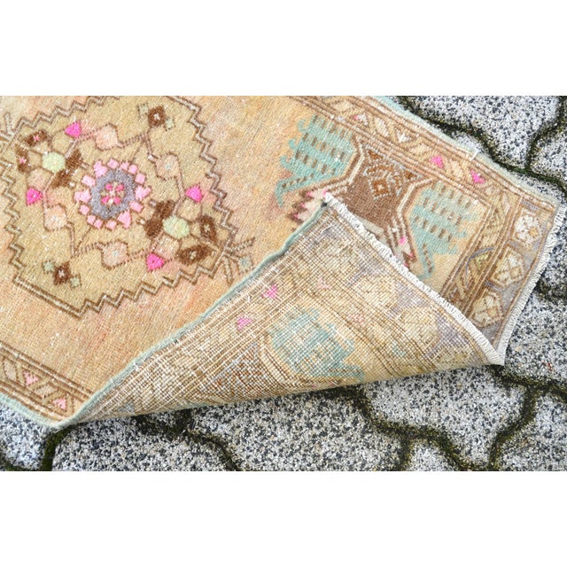 Vintage Oushak Handmade Rug For Sale - Image 4 of 5