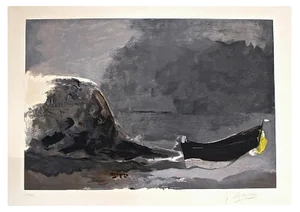 Marine Noire - Lithograph after Georges Braque - 1956 1956