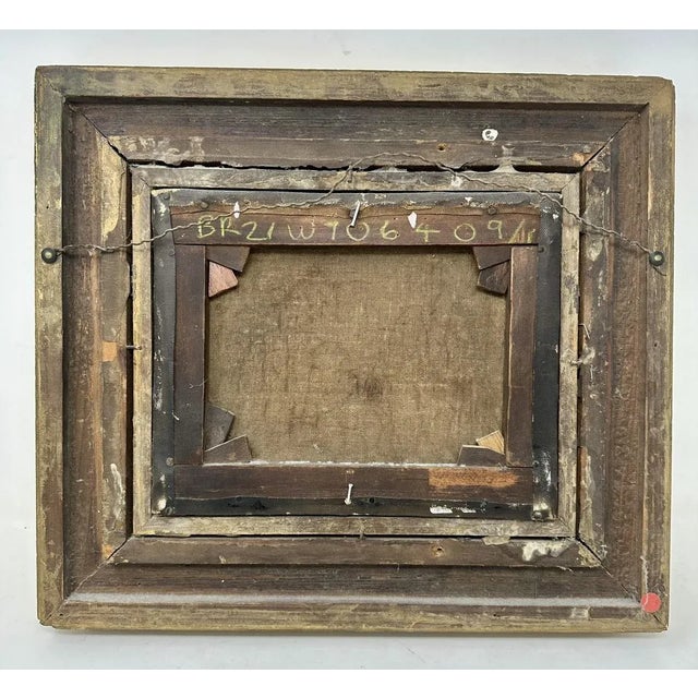 Gold Antique Still Life Fruits Oil on Canvas English Oil Painting Giltwood Frame For Sale - Image 8 of 9