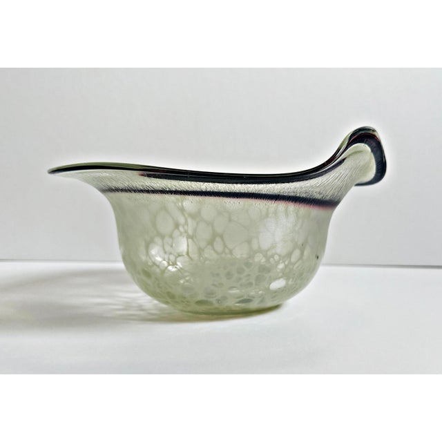 Colored Glass Bowl with Net Design by Erwin Eisch, 1977 For Sale - Image 6 of 7