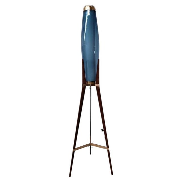 Rocket Floor Lamp with Hand Blown Opal Glass by Svend Aage Holm Sørensen, 1950s For Sale - Image 9 of 9