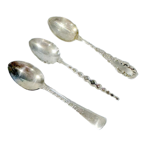Early 20th Century Collection of Sterling Demitasse Spoons- Set of 3