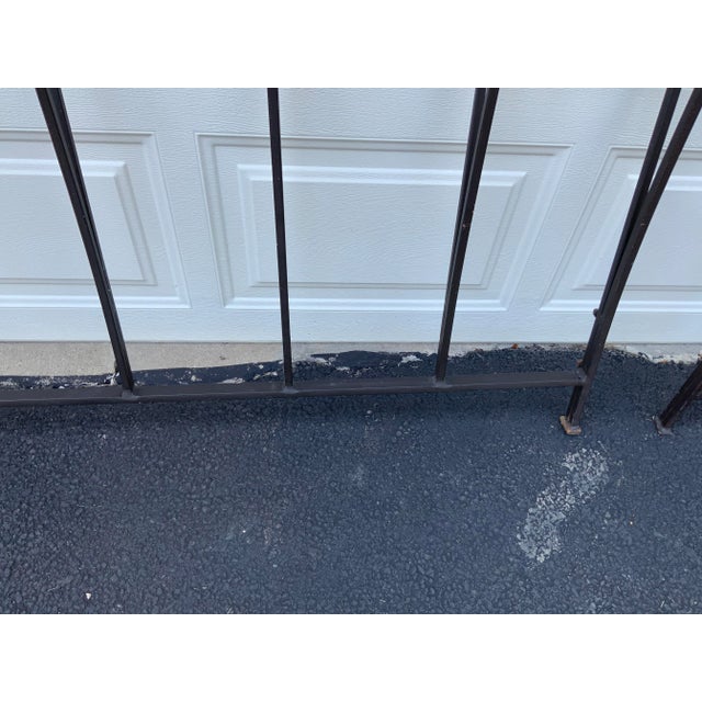 1970s Forged Iron Queen Size Headboard & Footboard For Sale - Image 9 of 13