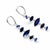 Mid-Century Modern Mid 20th Century Pair of 14k White Gold Sapphire Dangle Drop Earrings For Sale - Image 3 of 4