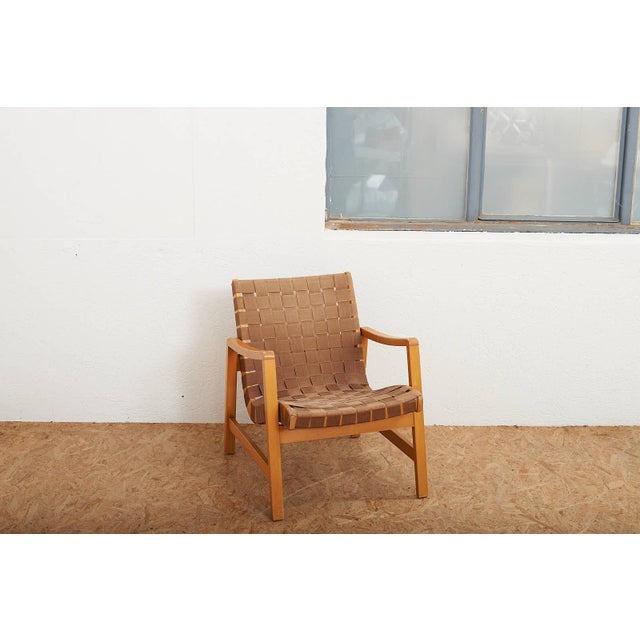 Model 652 Vostra Armchair in Beech and Fabric by Jens Risom for Walter Knoll, 1942 For Sale - Image 12 of 13