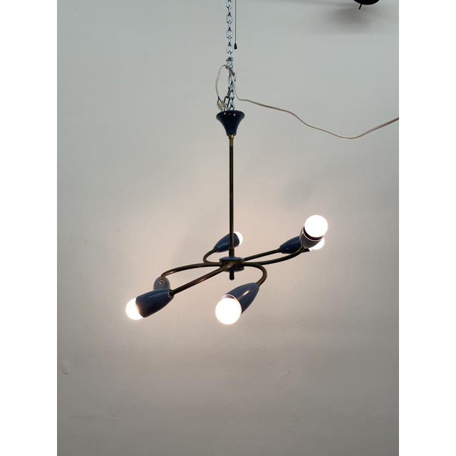 Mid-Century Modern Spider Ceiling Lamp, 1950s For Sale - Image 12 of 18