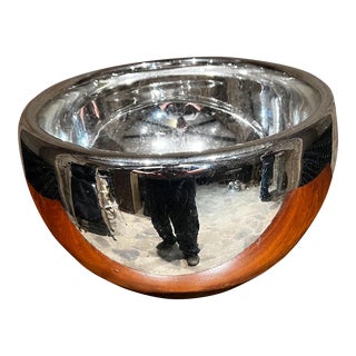 1950s Hand-Blown Mercury Glass Bowl Mexico Style of Luis Barragan For Sale