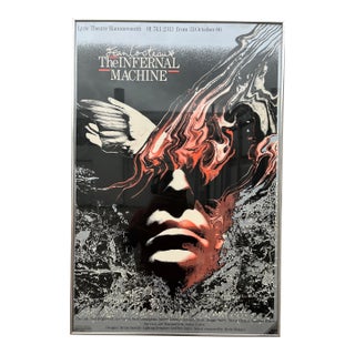 Vintage 1980s "The Infernal Machine" PLay Original Promotional Poster Authographed by Maggie Smith. For Sale