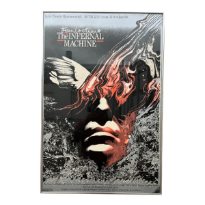 Vintage 1980s "The Infernal Machine" PLay Original Promotional Poster Authographed by Maggie Smith.