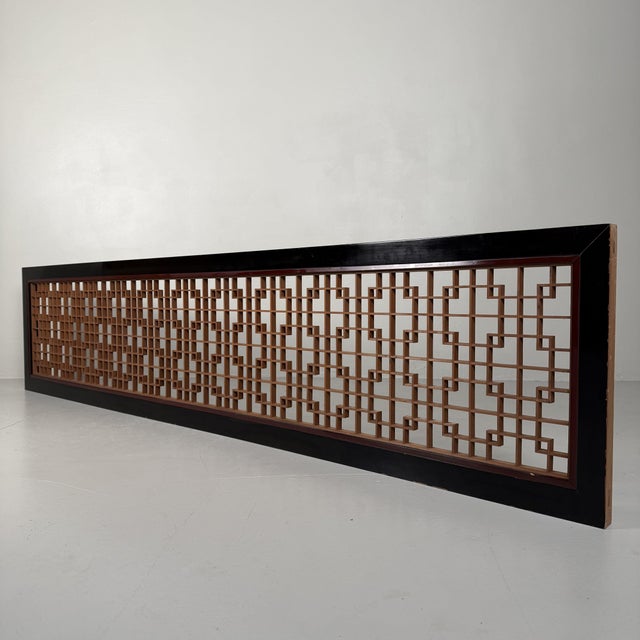 Japanese Ranma with Kumiko Lattice Serene Wall Panel, 1950s For Sale - Image 9 of 14