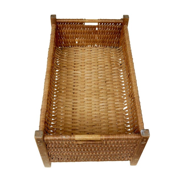 Swedish Handmade Woven Basket, 19th Century For Sale - Image 4 of 8
