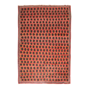 Zabihi Collection Red Vintage Turkish Kars Rug