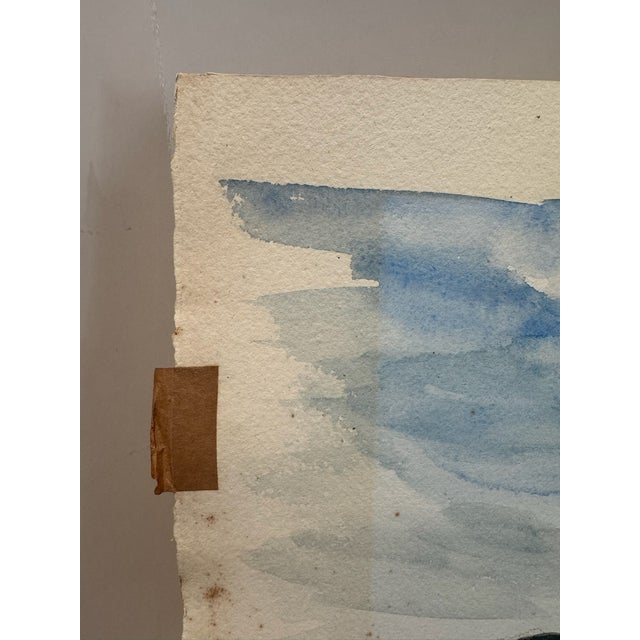 Enry Emil Salloch Original Watercolor on Paper Mt. Mansfield 1946. For Sale - Image 4 of 7
