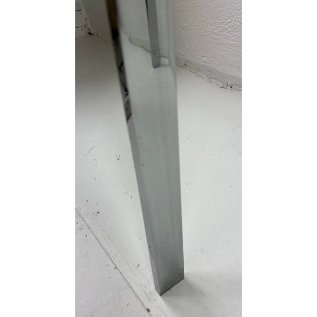 Glass Mid-Century Modern Chrome and Mirrored Table After Milo Baughman For Sale - Image 7 of 10
