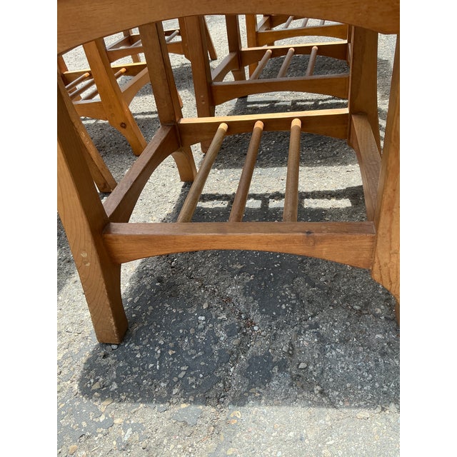 Late 20th Century Ron Fisher Handmade Arts and Crafts Style Dining Chairs For Sale - Image 4 of 4