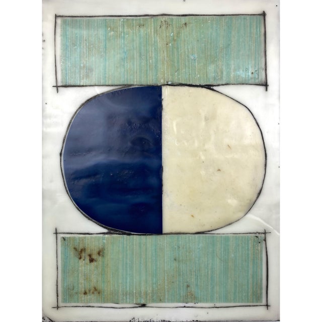 Wood Encaustic Collage Installation by Gina Cochran - "The Kingfisher" - 9 Panel Set For Sale - Image 7 of 11