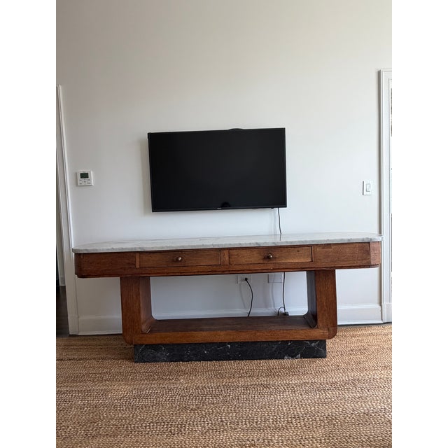 French Marble Top Console For Sale - Image 3 of 4