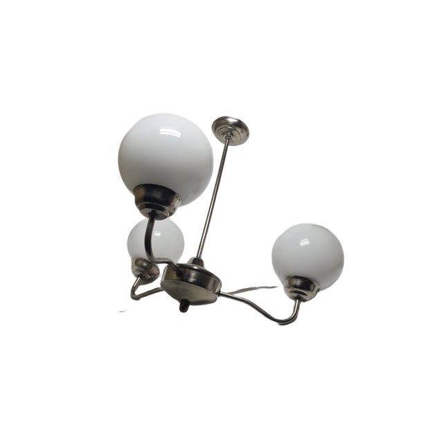 Art Deco Style Chandelier, Poland, 1960s For Sale - Image 4 of 11