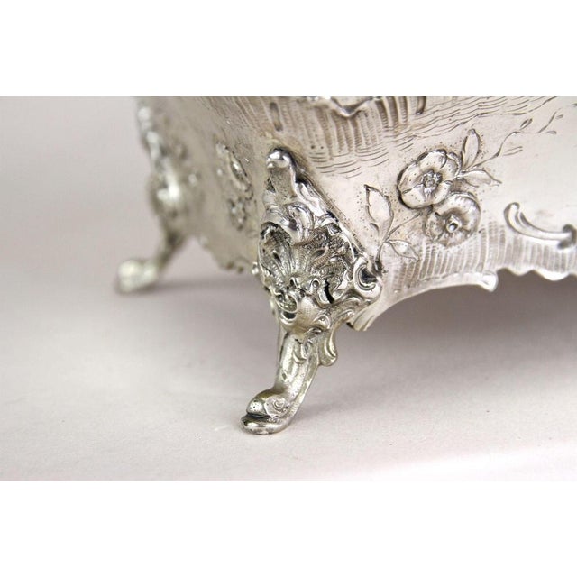 Gold Embossed Silver Jewelry Box with Diana Head Hallmark, Austria, 1870s For Sale - Image 8 of 18