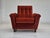 Mid-Century Modern Danish Relax Armchair in Brown-Red Velour, 1980s For Sale - Image 3 of 18