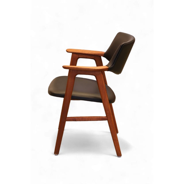 Black Armchair in Teak by Erik Kirkegaard for Høng Stolefabrik, 1960s For Sale - Image 8 of 18