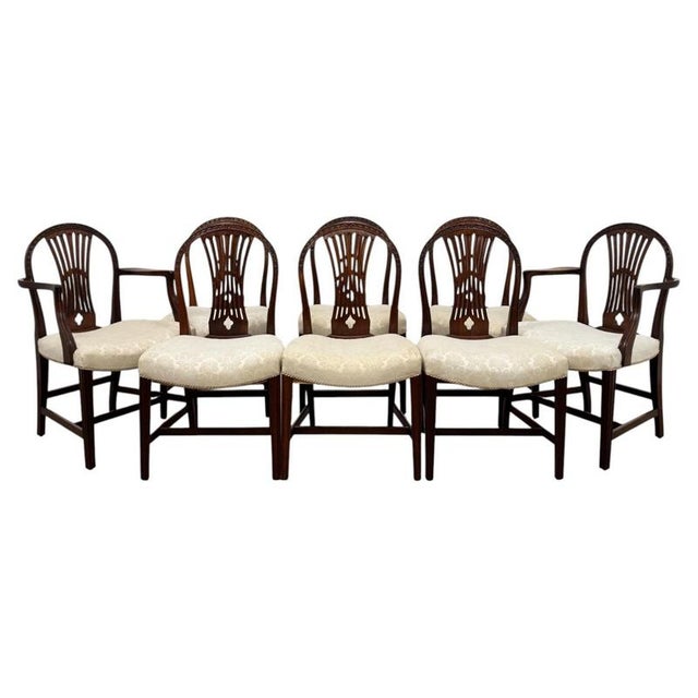 19th Century Antique English Hepplewhite Dining Chairs, Set of 8 For Sale - Image 9 of 9