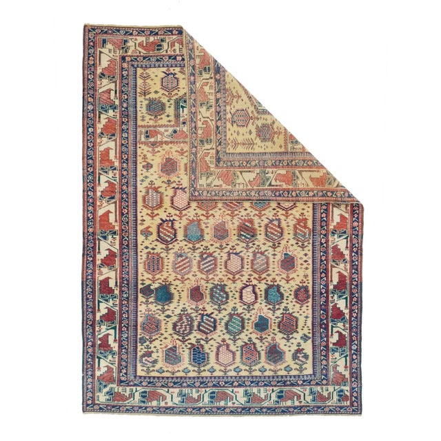 Traditional Antique Shirvan Caucasian Rug 4'4'' x 6'1'' For Sale - Image 3 of 10