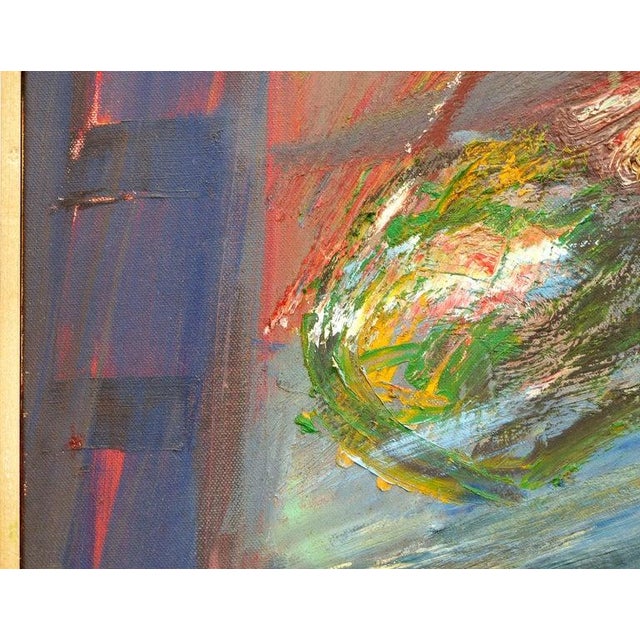 Abstract Acrylic Painting on Canvas by Warren Fischer ‘American, 1943-2001’ For Sale - Image 10 of 14