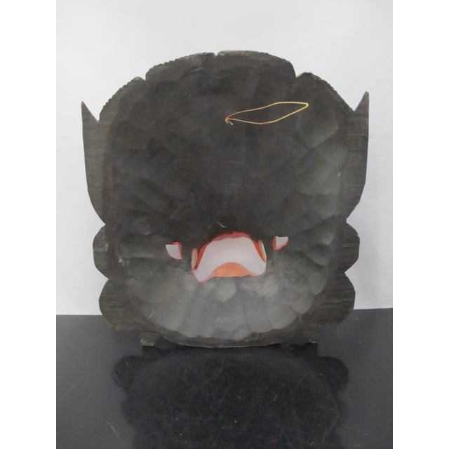 Wood Vintage Balinese Barong Hand Carved Wood Guardian Spirit Mask For Sale - Image 7 of 7
