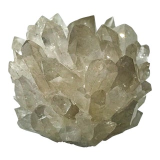Contemporary Kathryn McCoy Kathryn McCoy White Quartz Classic Candle Holder For Sale