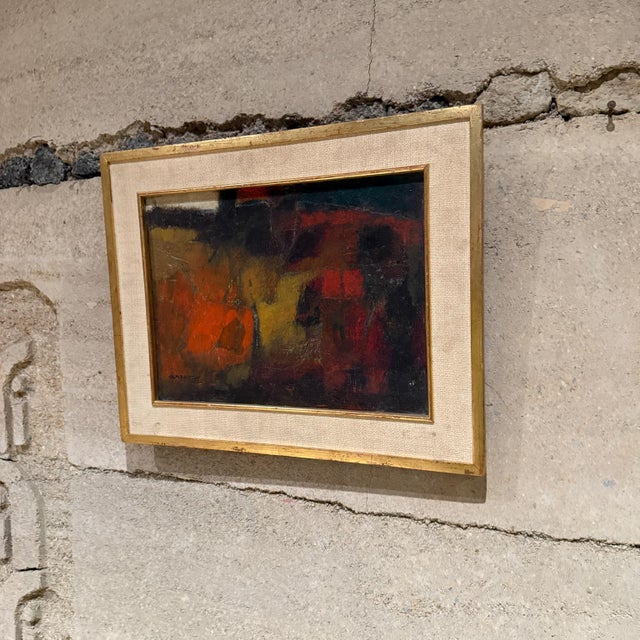 1960s 1960s MCM Abstract Artwork Oil Painting Mexico City For Sale - Image 5 of 9