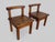 Brutalist Chairs in Wood, 1960s, Set of 2 For Sale - Image 6 of 10