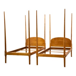 1930s Antique Maple Twin Beds - a Pair For Sale