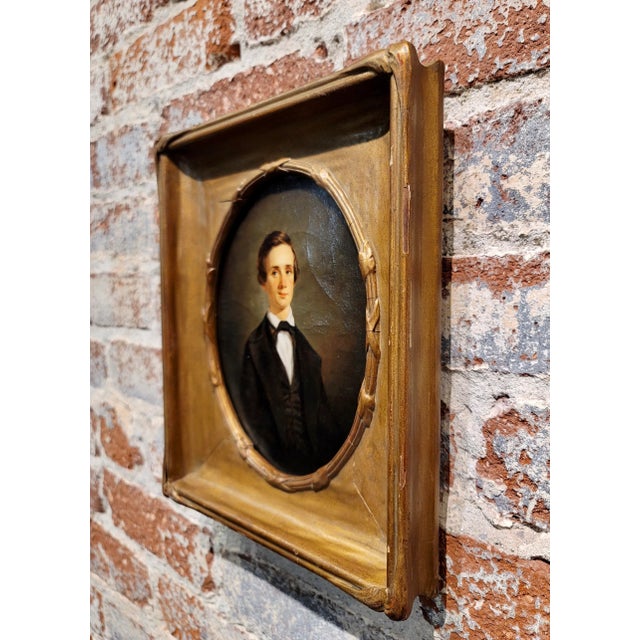 George Linen -Cabinet Portrait of a Young Scottish-19th Century Oil Painting For Sale In Los Angeles - Image 6 of 11