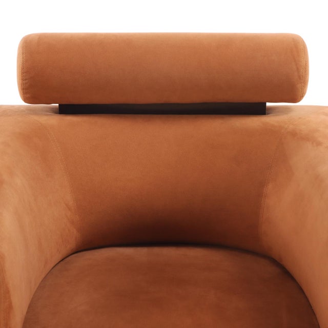 Suede Pedestal Cube Chair For Sale In Philadelphia - Image 6 of 8