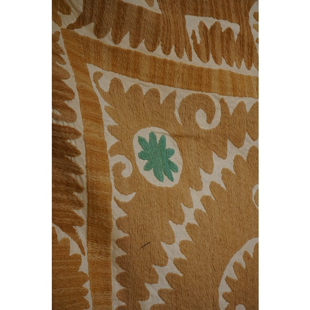 Copper Suzani Wall Hanging - Tribal Textile For Sale - Image 8 of 12