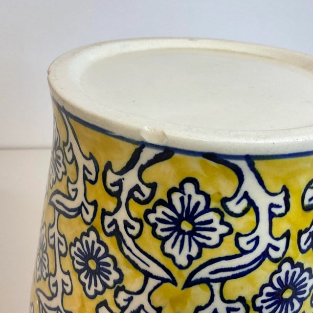 Mustard Mid 20th Century Chinoiserie Boho Chic Hollywood Regency Ginger Jar For Sale - Image 8 of 12
