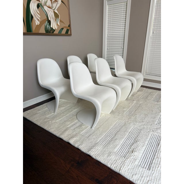 Verner Panton 1990s Verner Panton for Vitra Sculptural Molded Fiberglass Dining Chairs For Sale - Image 4 of 12