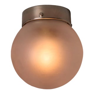 1950s Mauri Almari Model Ea 11 Glass and Metal Wall or Ceiling Lamp for Itsu For Sale