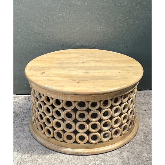 Vintage Wooden Openwork Coffee Table For Sale - Image 10 of 12