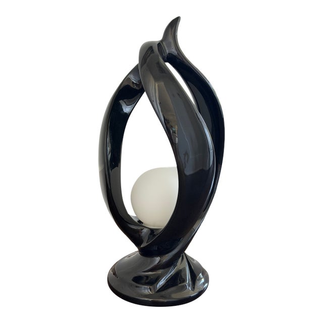 Vintage Sculptural Art Deco Revival Lamp For Sale