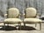 Wood Vintage Regency Swag Print Fauteuil - A Pair For Sale - Image 7 of 12