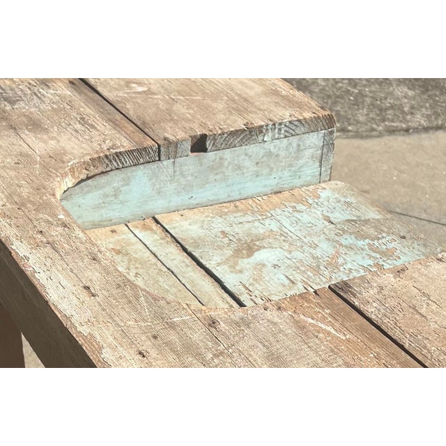 Early 20th Century Dough Trough Farmhouse Table Oak/Pine Primitive Naive Rare Rustic For Sale In Atlanta - Image 6 of 11