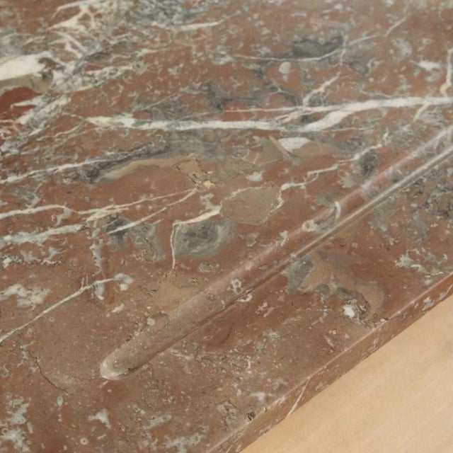 Wood Vintage Oak Mirrored Chest of Drawers with Marble Top For Sale - Image 7 of 15