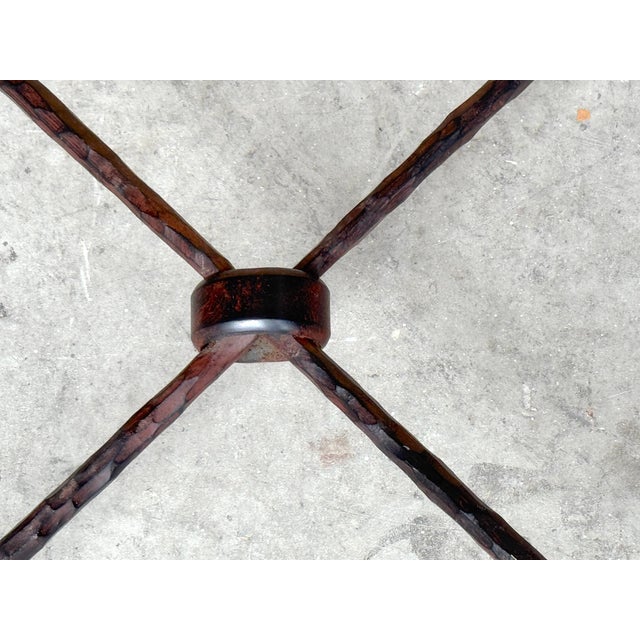 Alberto & Diego Giacometti Style Bronzed Forged Iron Modern Coffee Table Base For Sale - Image 6 of 11
