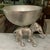 Metal Sculptural Elephant Compote Bowl Centerpiece, Textured Metal. Palm Beach Regency, British Colonial & Grandmillennial Decor. See Pics for Versatility! For Sale - Image 7 of 9