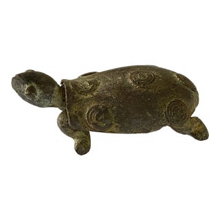 African Lobi Bronze Turtle Gold Weight For Sale