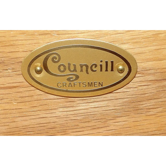 1980s Council Craftsman Queen Anne Cherry Highboy Dresser 11-Drawer For Sale - Image 10 of 11